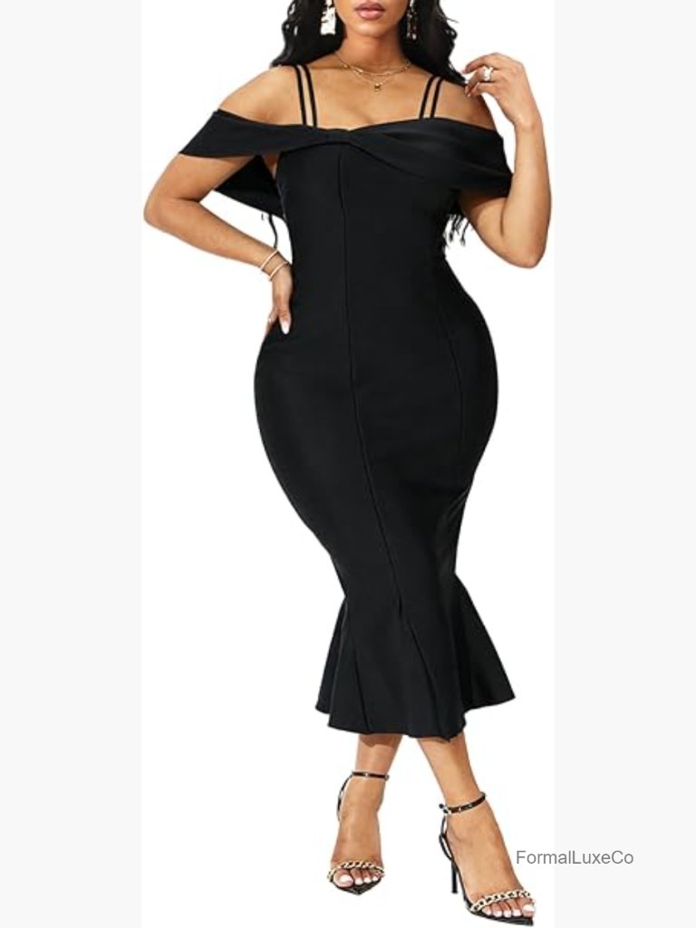 Sexy 3/4 Sleeve Fishtail Mermaid Dress With Belt And Zipper